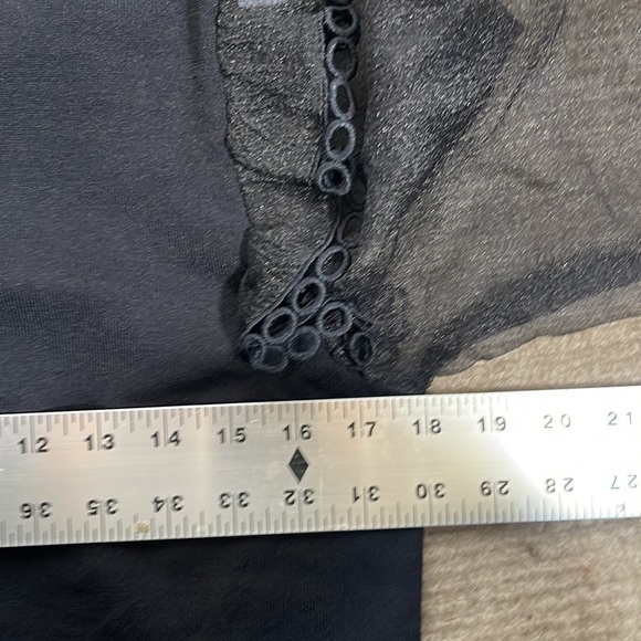 Endless Rose Organza Ruffle‎ Knit blouson sweater medium black - Picture 8 of 9